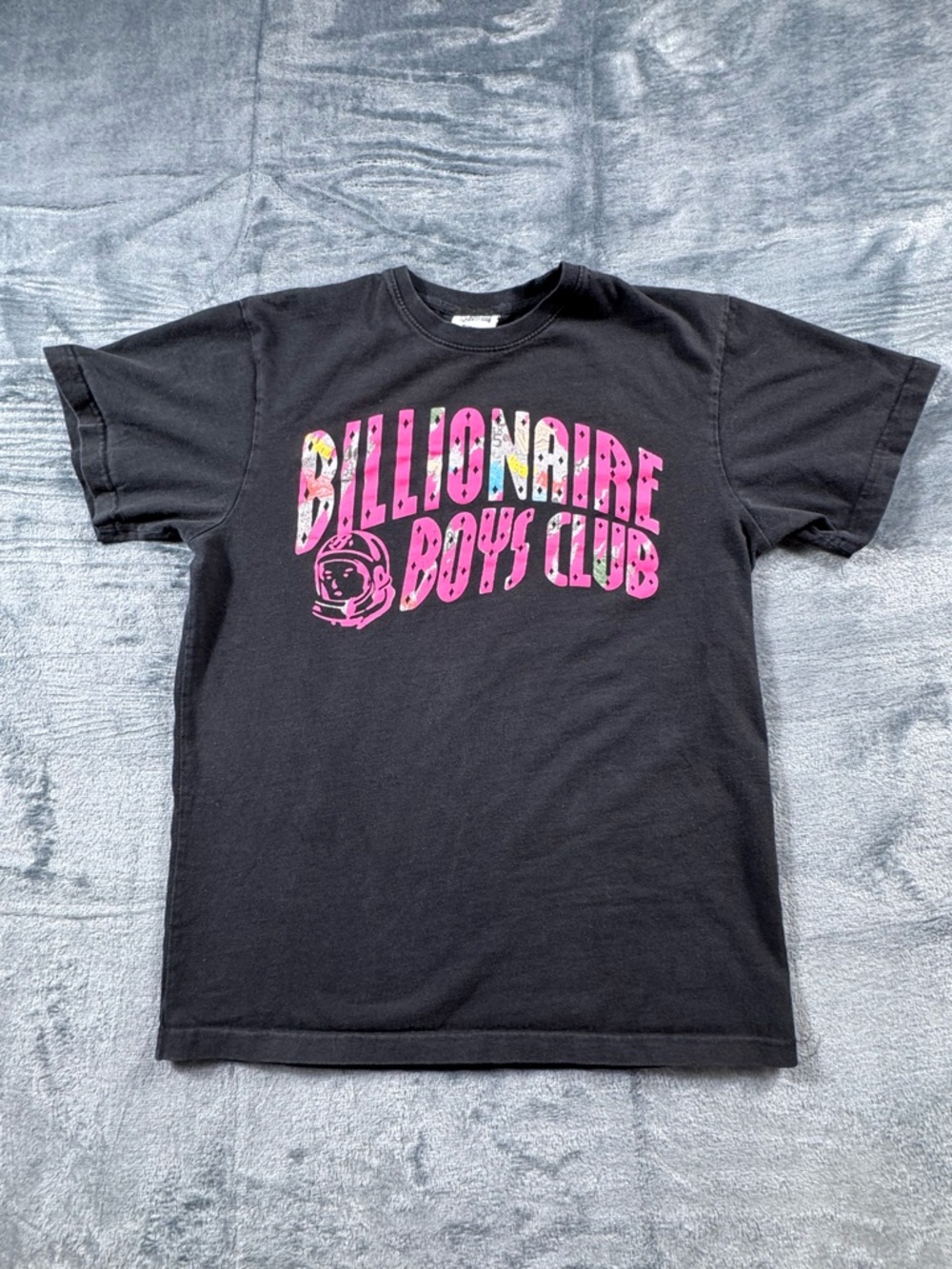 Billionaire Boys Club Black Arch Logo Pink Astronaut Graphic Tee M Streetwear